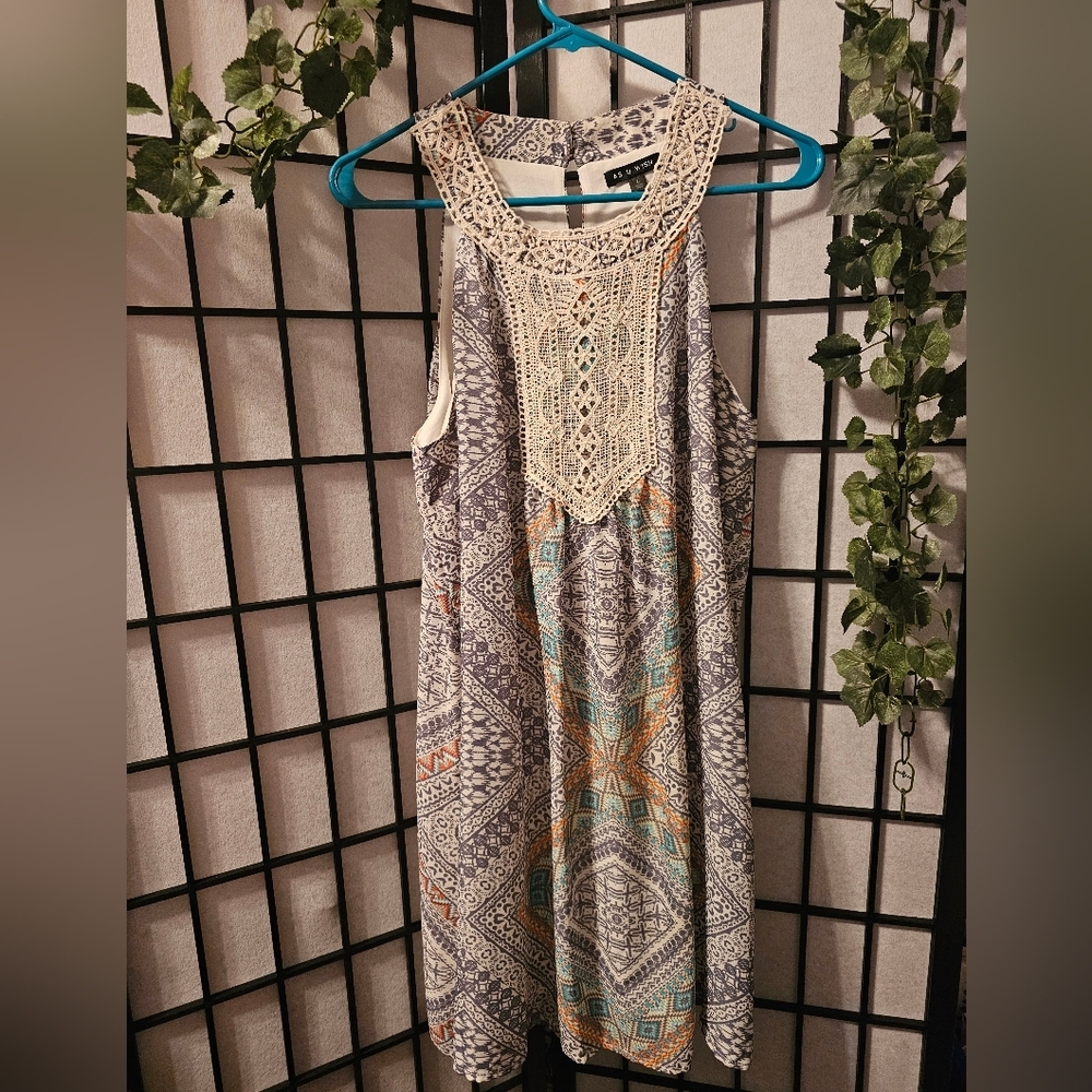 As U Wish Boho Chic Sleeveless‎ Dress Size L